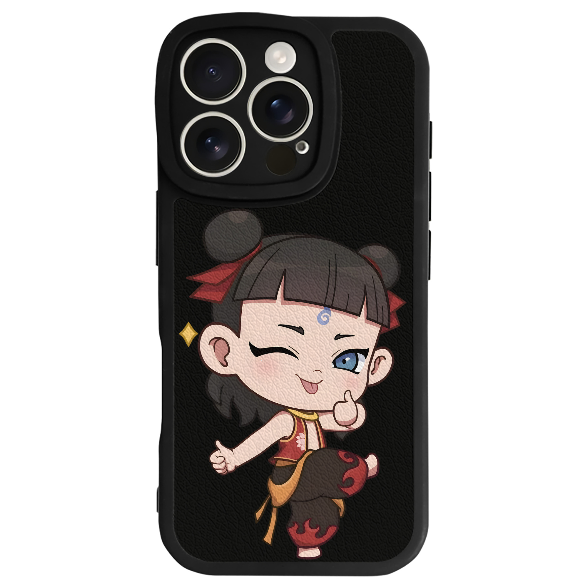 （画像用） Ne Zha 2 ナタ 魔童の大暴れ 【iPhone 16シリーズ対応】シリコンスマホケース（レザー調） 材質：シリコン